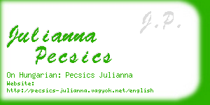 julianna pecsics business card